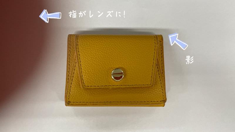 影が入らないよう気を付けた体制で撮影している写真